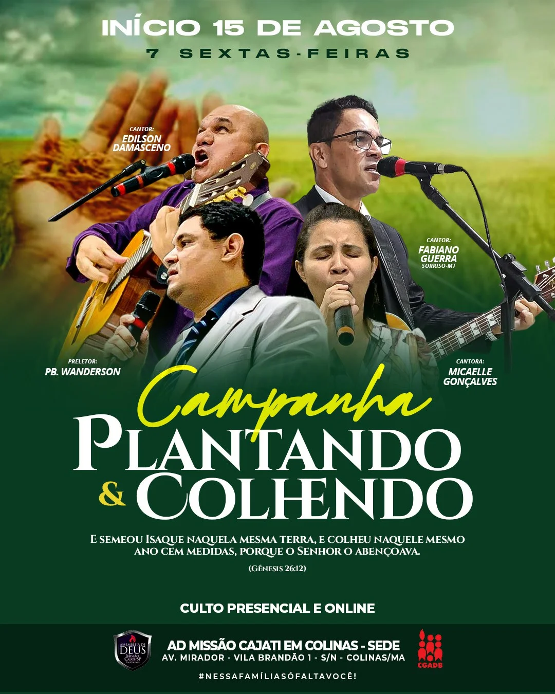 Arte Campanha Colhendo e Plantando